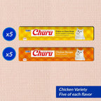 Cat happily licking Inaba Churu treat from tube