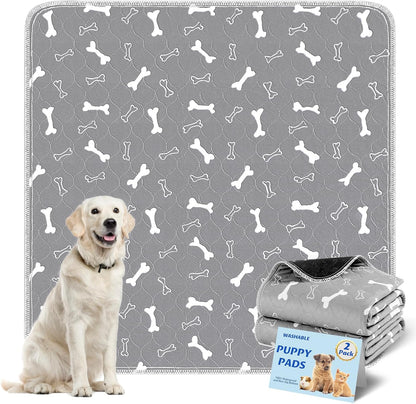 Washable Pee Pads for Dogs, 2Pack Reusable Puppy Pads, Fast Absorbent Dog Pee Pads for Crate Pet Training Pads, Waterproof Whelping Pads for Dogs Bed Mat Crate Indoor (Grey, 18x24) - Image 11