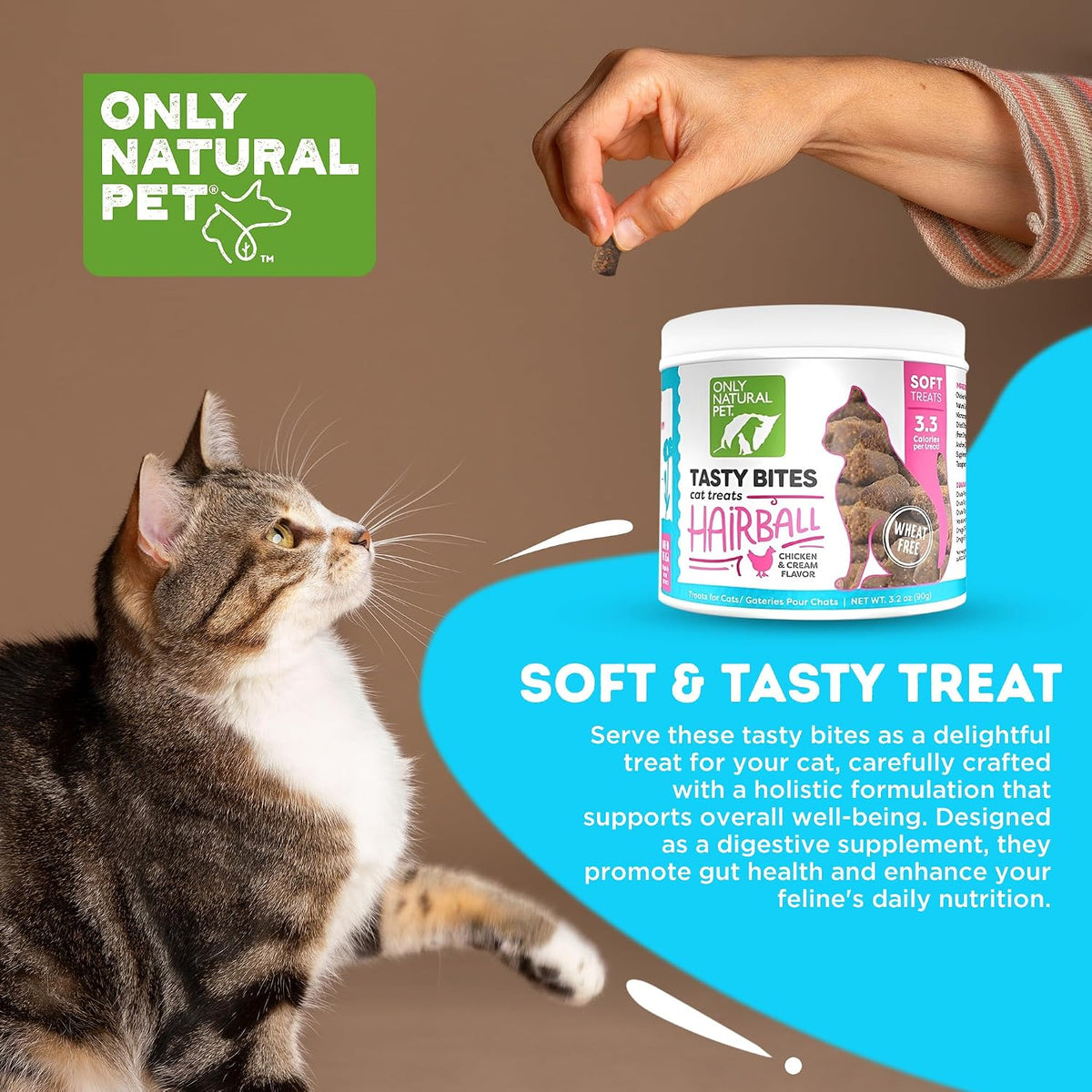 Only Natural Pet Hairball Care Soft Chews ingredient highlights