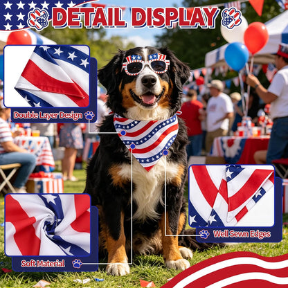 Miucat reversible stars and stripes pet scarf