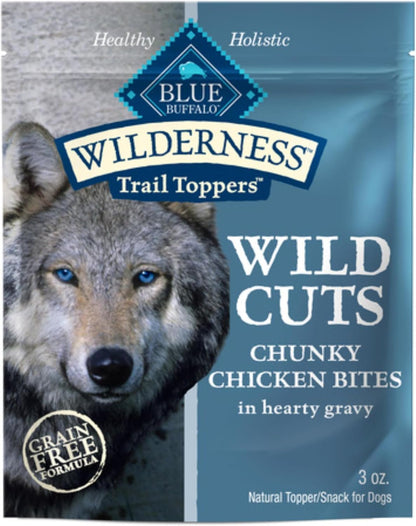 Blue Buffalo Wilderness Trail Toppers Wild Cuts Chicken & Beef Variety Pack, Natural Wet Dog Food Made with Natural Ingredients, Protein-Rich & Grain-Free Recipes, 3-oz. Each (12 Pouches) - Image 14