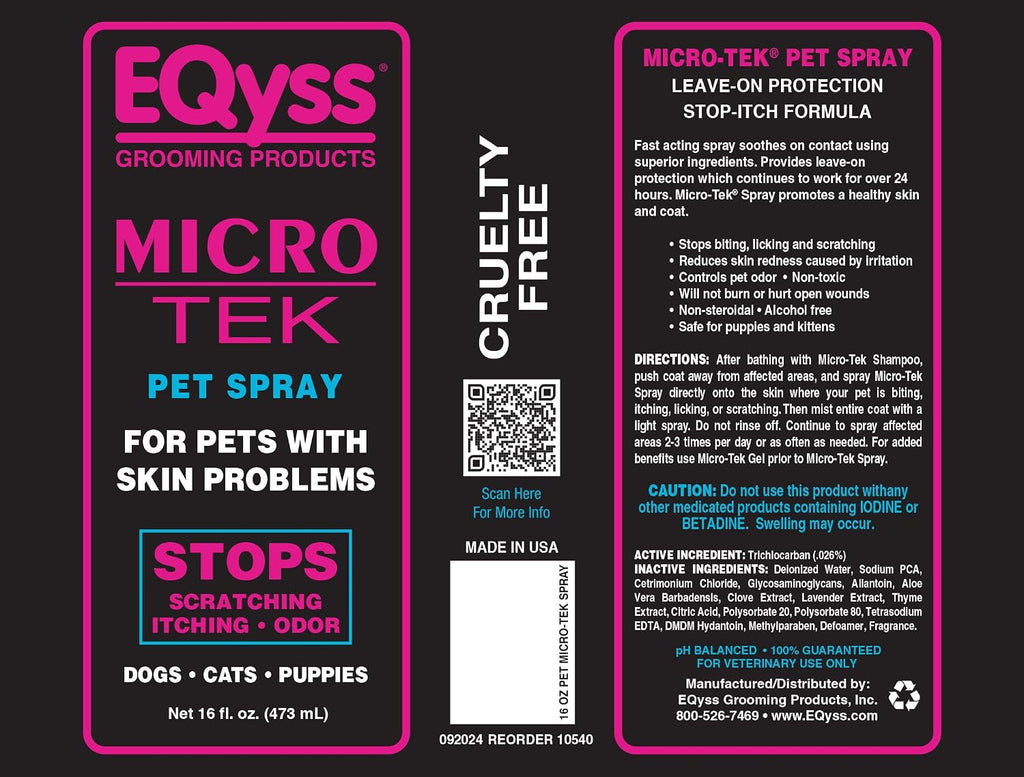 EQyss Micro-Tek Pet Itch Relief Spray - Soothes Dry Irritated Skin, Stops Itching, Scratching, Biting, Licking Hot Spots - for all Cats & Dogs (16 oz) - Image 6