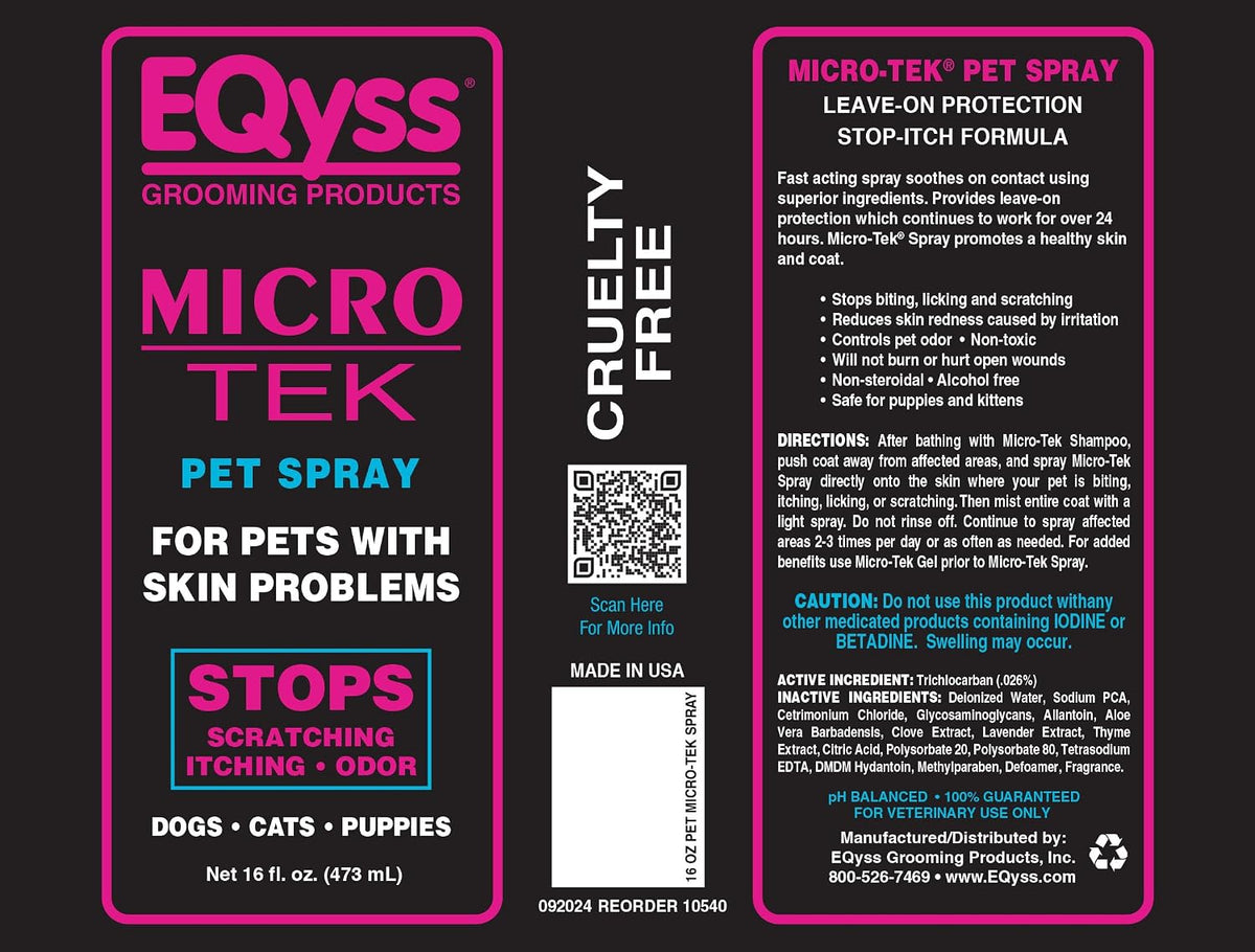 EQyss Micro-Tek Pet Itch Relief Spray - Soothes Dry Irritated Skin, Stops Itching, Scratching, Biting, Licking Hot Spots - for all Cats & Dogs (16 oz) - Image 6