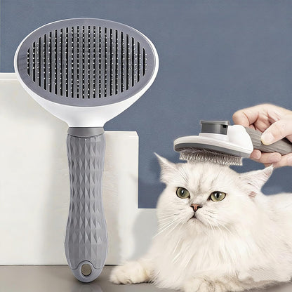 Flynovate self cleaning pet hair removal comb front view