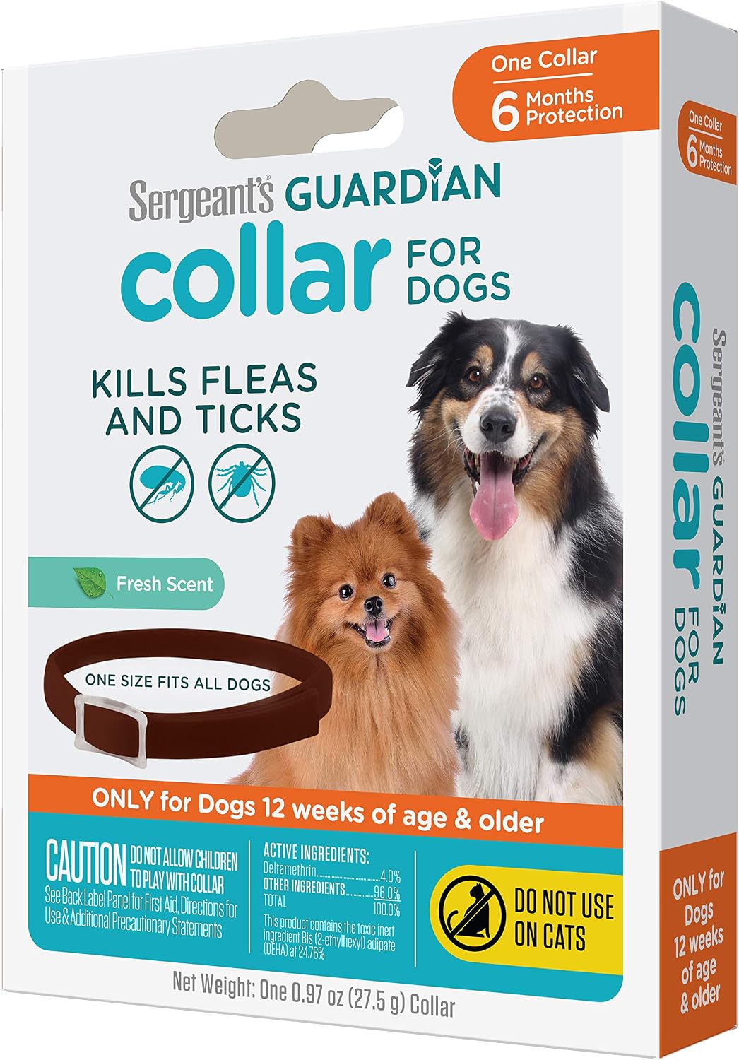 Sergeant's Guardian flea collar showing adjustable length