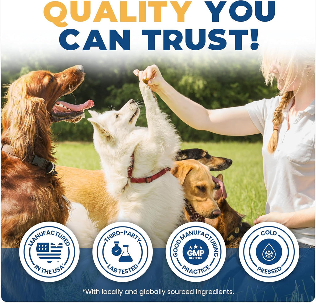 Advanced hip and joint supplement for large medium and small dogs