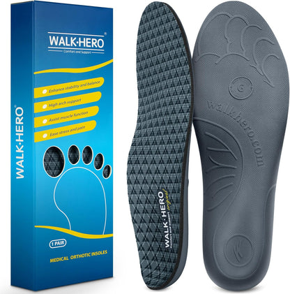 Walkhero Arch Support Insoles front view orthotic shoe inserts