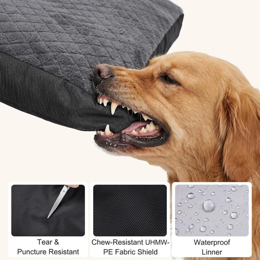 Close up of tear resistant fabric on Gasur dog bed