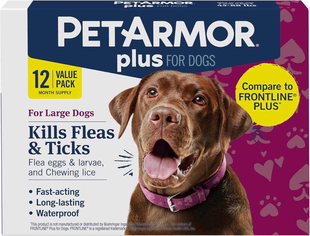 PetArmor Plus Flea and Tick Prevention for Dogs, Large Dog Flea and Tick Treatment, 6 Doses, Waterproof Topical, Fast Acting (45-88 lbs) - Image 14