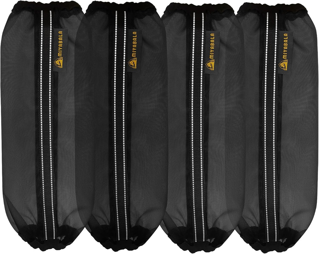 Full set of four universal size horse care mesh boots packaging view