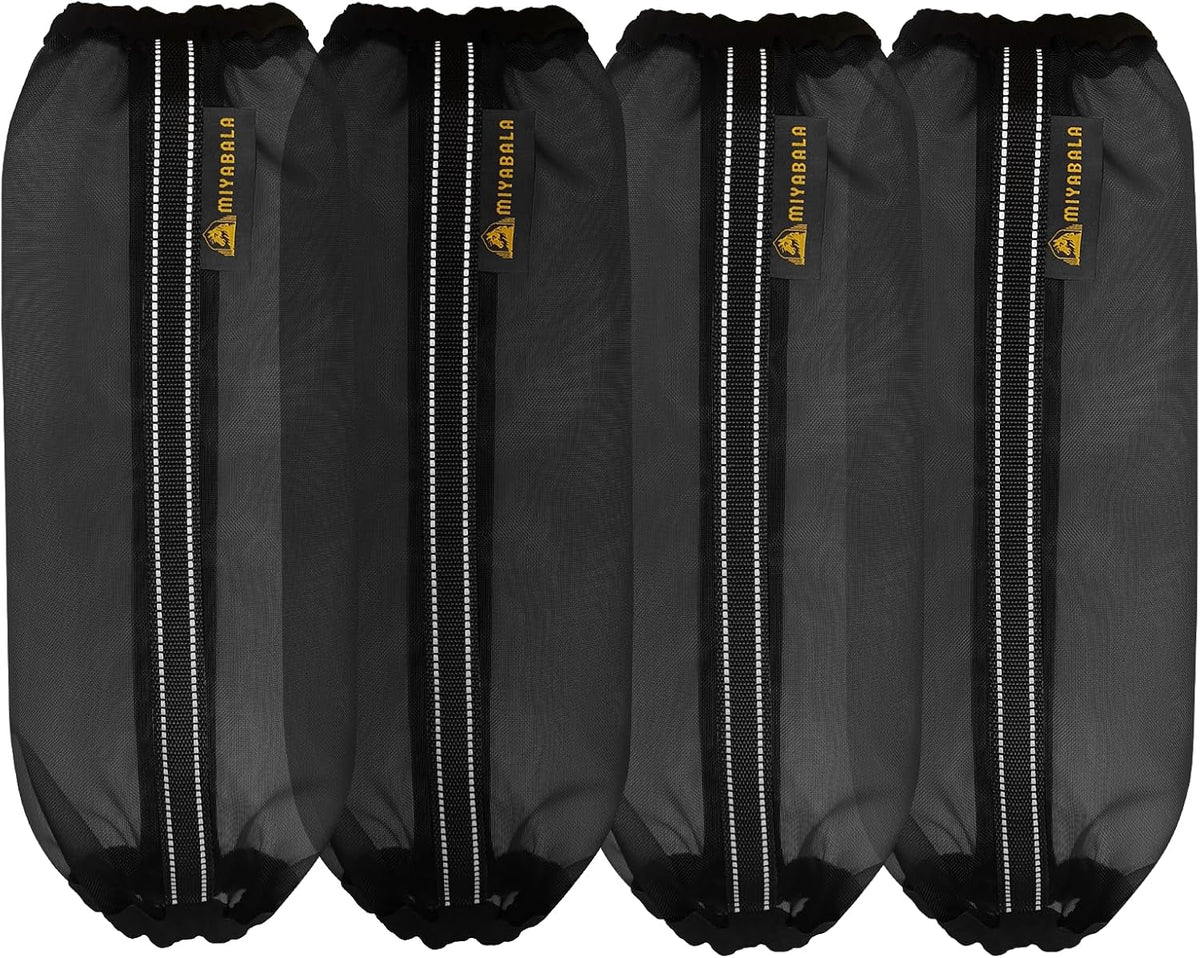Full set of four universal size horse care mesh boots packaging view