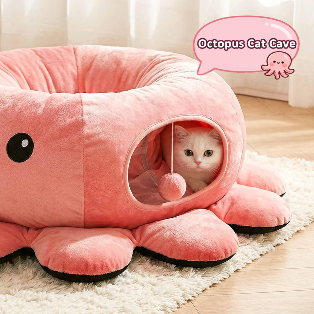 Fluffy central bolster cushion mat for indoor cats to sleep peacefully