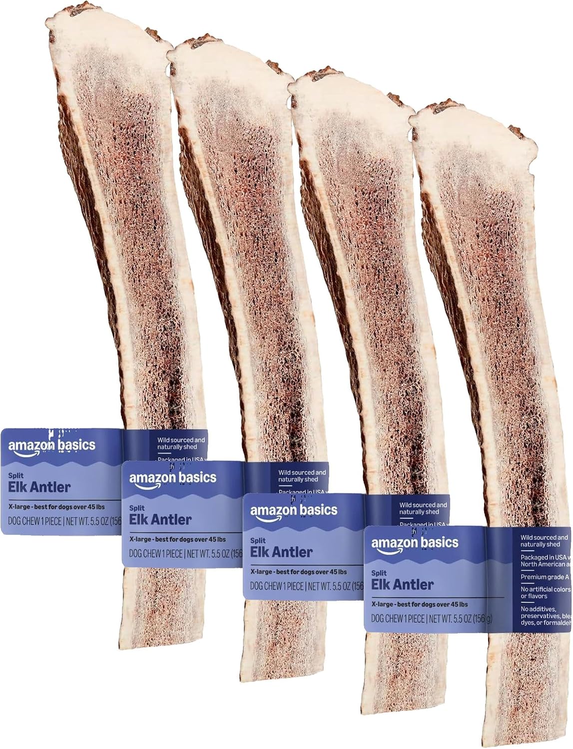 Amazon Basics Split Elk Antler, Naturally Shed, Long Lasting for Aggressive Chewers, Medium (Best for Dogs 15-30 lbs) (Previously Wag) - Image 9