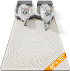 Cat Litter Box Mat - L Large Size 34 x 22 in, Water Proof, Kitty Litter Trapping Mat, Easy to Clean, Scatter Control, Odorless, Pet Supplies for Indoor Cats, Warm Beige - Image 13