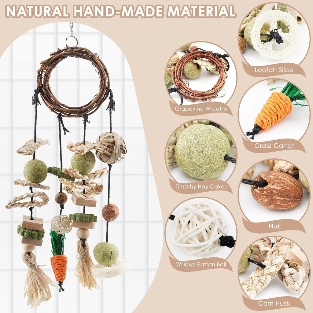 Bissap rattan ring hanging toy with snacks