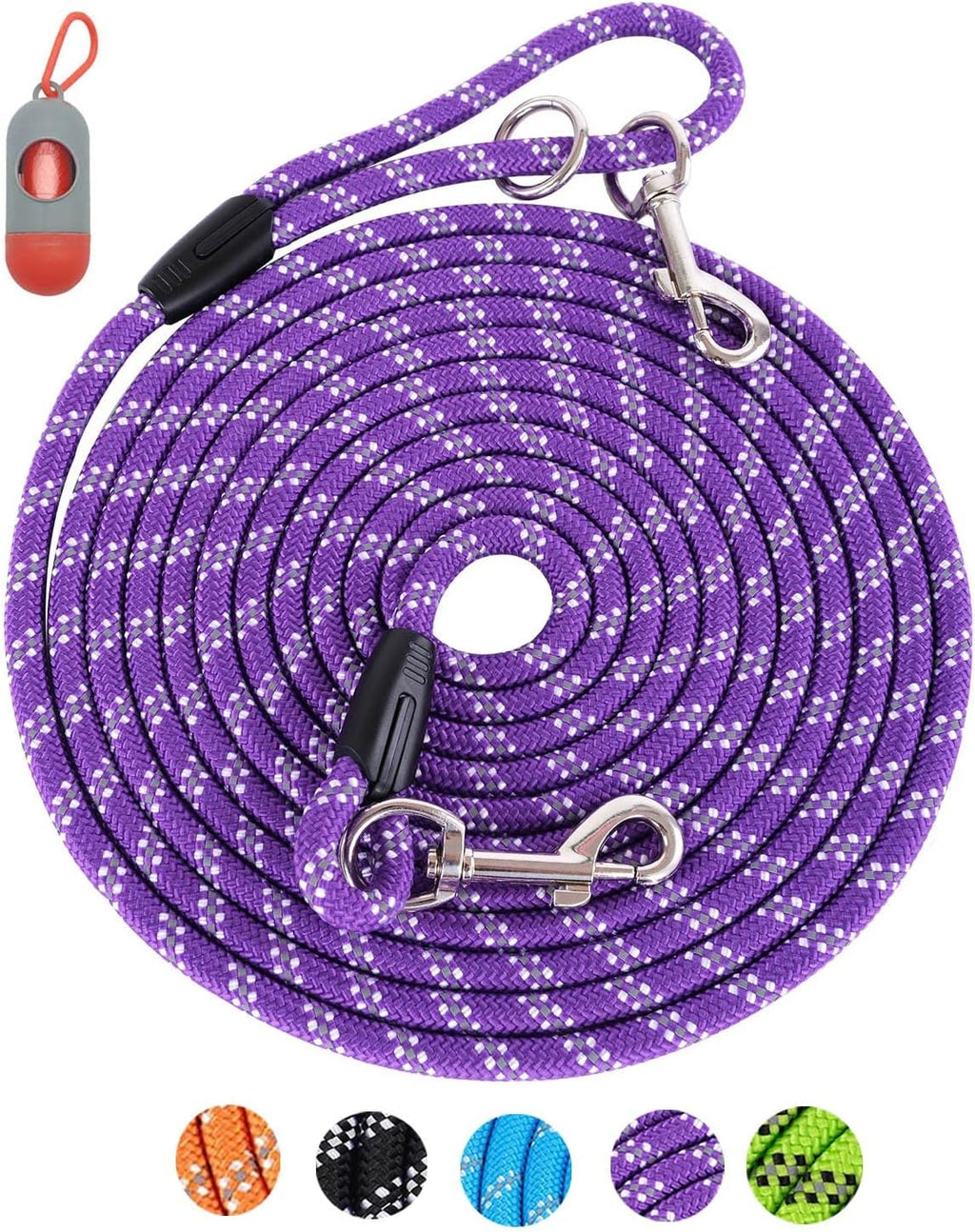 Long Dog Leash for Training 10FT/16FT/20FT/30FT/50FT/100FT, Reflective Tie Out, Heavy Duty Dog Lead for Large, Medium & Small Dogs - Outside Walking, Playing, Camping, Yard - Image 10