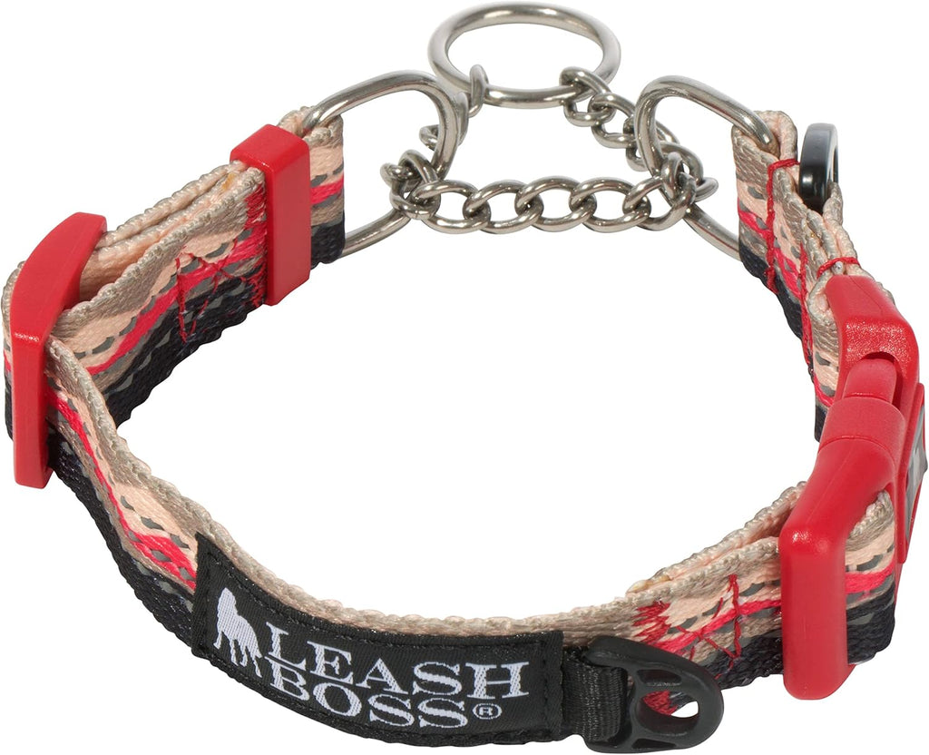 Leash Boss Martingale Collar for Dogs - Steel Chain | Reflective Nylon Dog Collar for Large Dogs, Medium and Small Dogs | No Pull Pet Training Collar Small - Image 12