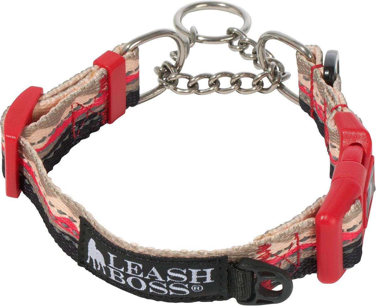 Leash Boss Martingale Collar for Dogs - Steel Chain | Reflective Nylon Dog Collar for Large Dogs, Medium and Small Dogs | No Pull Pet Training Collar Small - Image 12