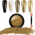 Artdone light gold chrome nail powder front view packaging jar