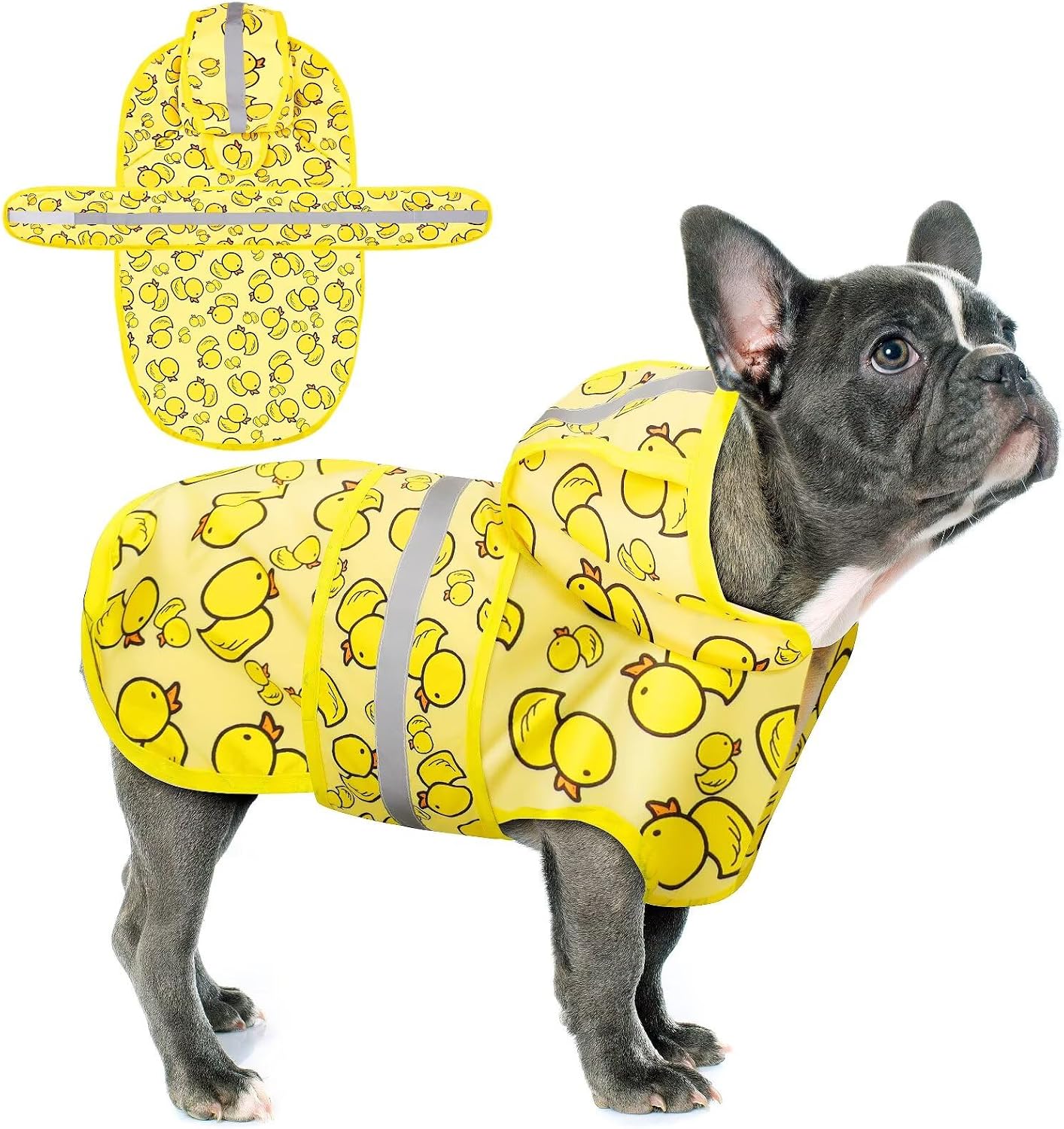 Paiaite Dog Raincoat: Hooded Slicker Poncho, Durable Waterproof Jacket with Reflective Stripes for Safety, Convenient Leash Hole, and Adjustable Fit, Perfect for Small, Medium, and Large Dogs Yellow M - Image 15