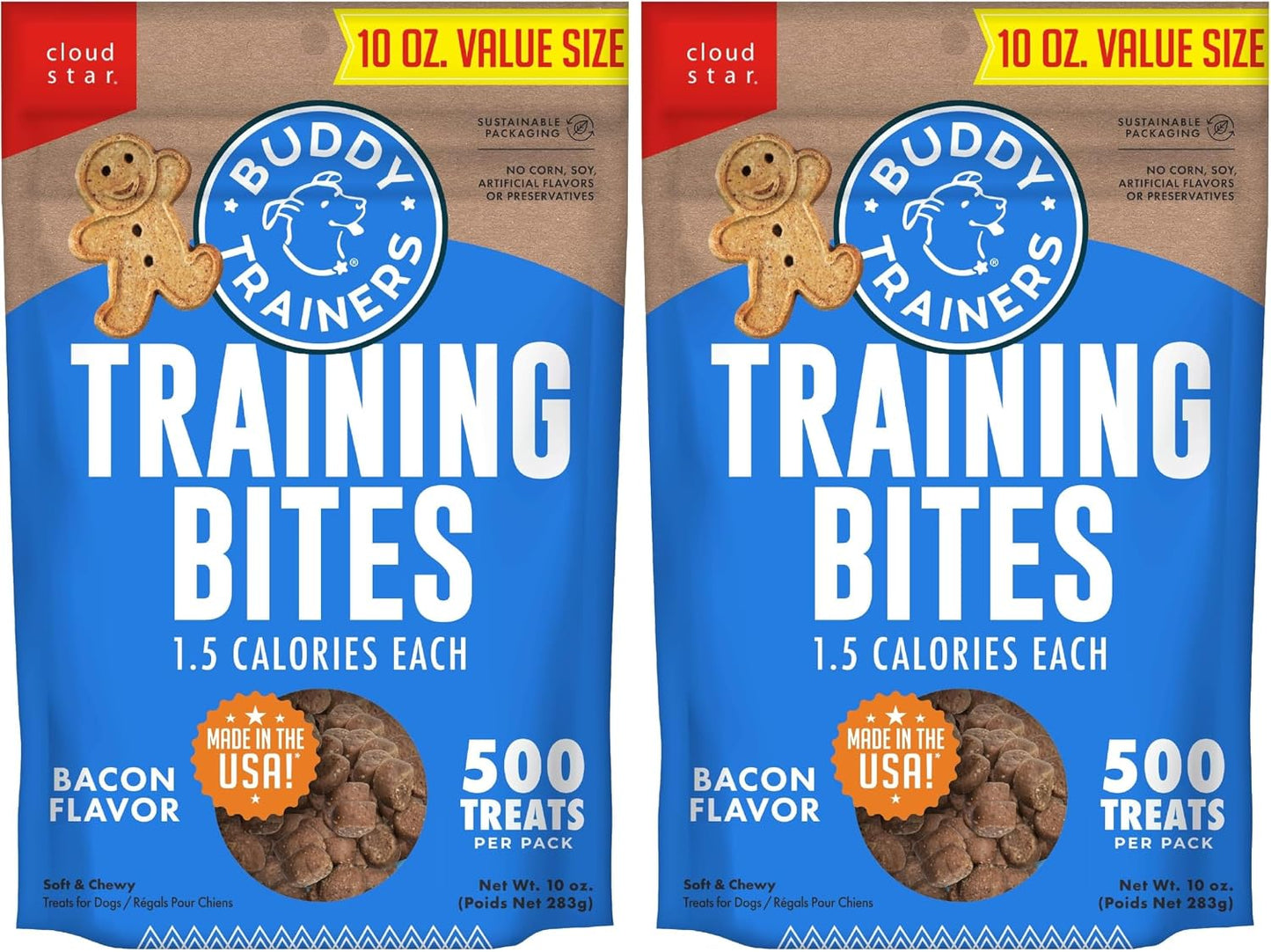 Buddy Biscuits Trainers Training Bites Soft & Chewy Dog Treats, Bacon, 10 oz. Pouch - Image 12