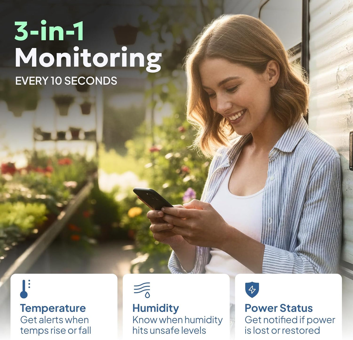 Necto temperature monitor installed in an RV