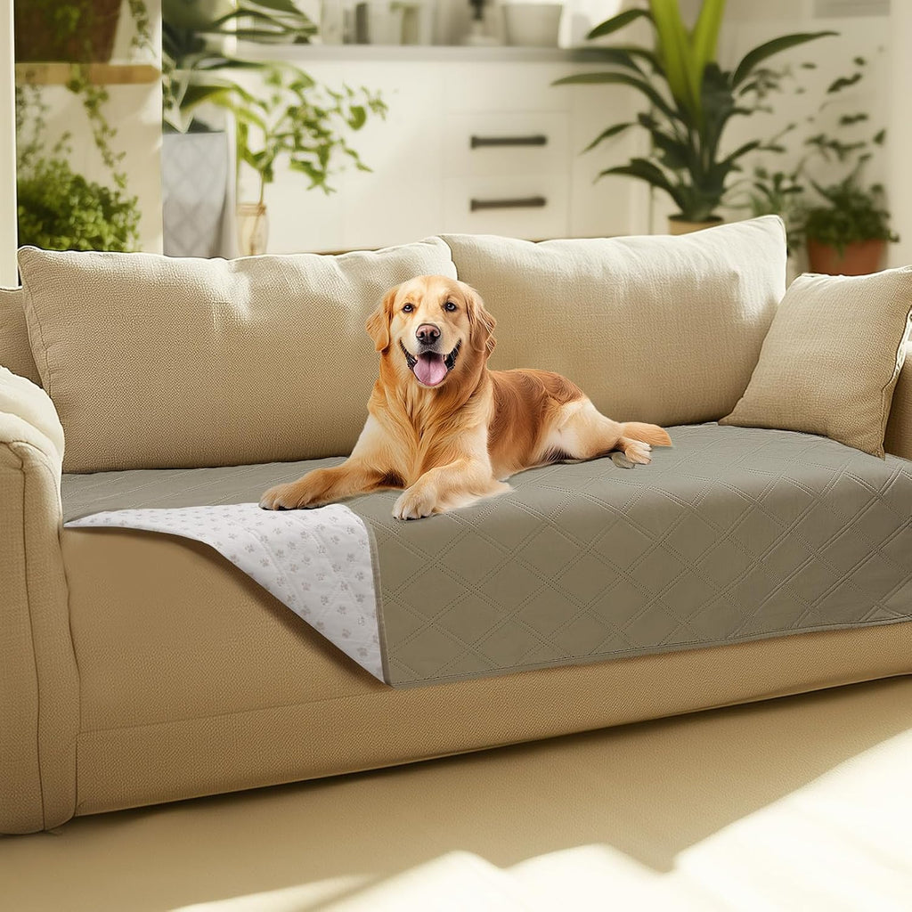 Luciphia 100% Waterproof Couch Cover Blanket for Dogs Anti-Slip Pet Couch Protector Sofa Mat Puppy Cat with Non-Slip Bottom, Grey, 30x70 Inch - Image 13