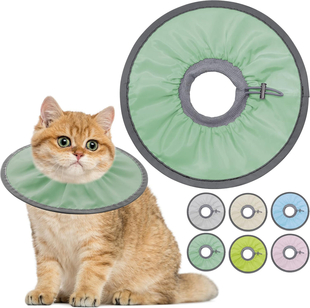 Seyezo Lightweight Cat Cone Collar Soft, Soft Comfortable Cat Recovery Collar After Surgery, Elizabethan E Collar for Cats, Cone for Cats to Stop Licking (Pale Pink, Small) - Image 11