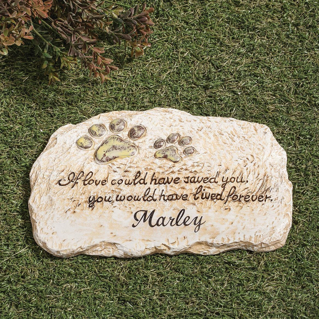 Durable resin pet loss remembrance marker