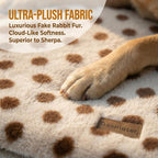 Deamoser cat mat showing plush rabbit fur texture