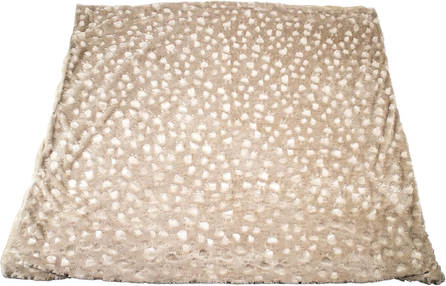 Petique reversible dog throw blanket showing the cute paw print pattern