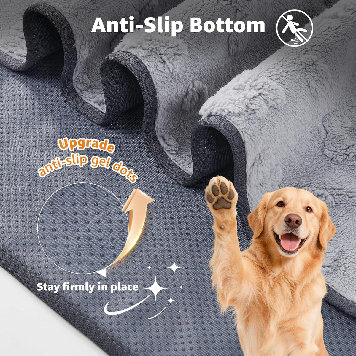 Close up of absorbent surface of Loobani reusable dog mat