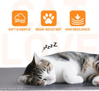 Large Cat Litter Mat for Litter Box, 47"x33" Double Layer Trapping Mat, Non-Slip Water Proof Kitty Litter Pad, Grey - Image 9