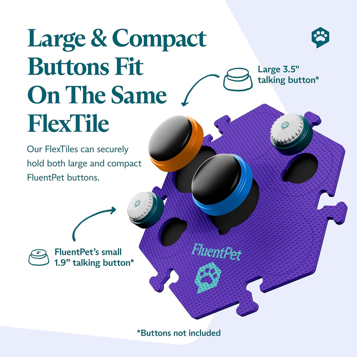 Durable non-slip cat and dog communication mat system in multiple color variants.