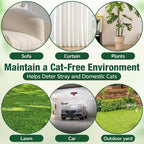 Telunsu indoor cat repellent placement guide next to a living room sofa leg