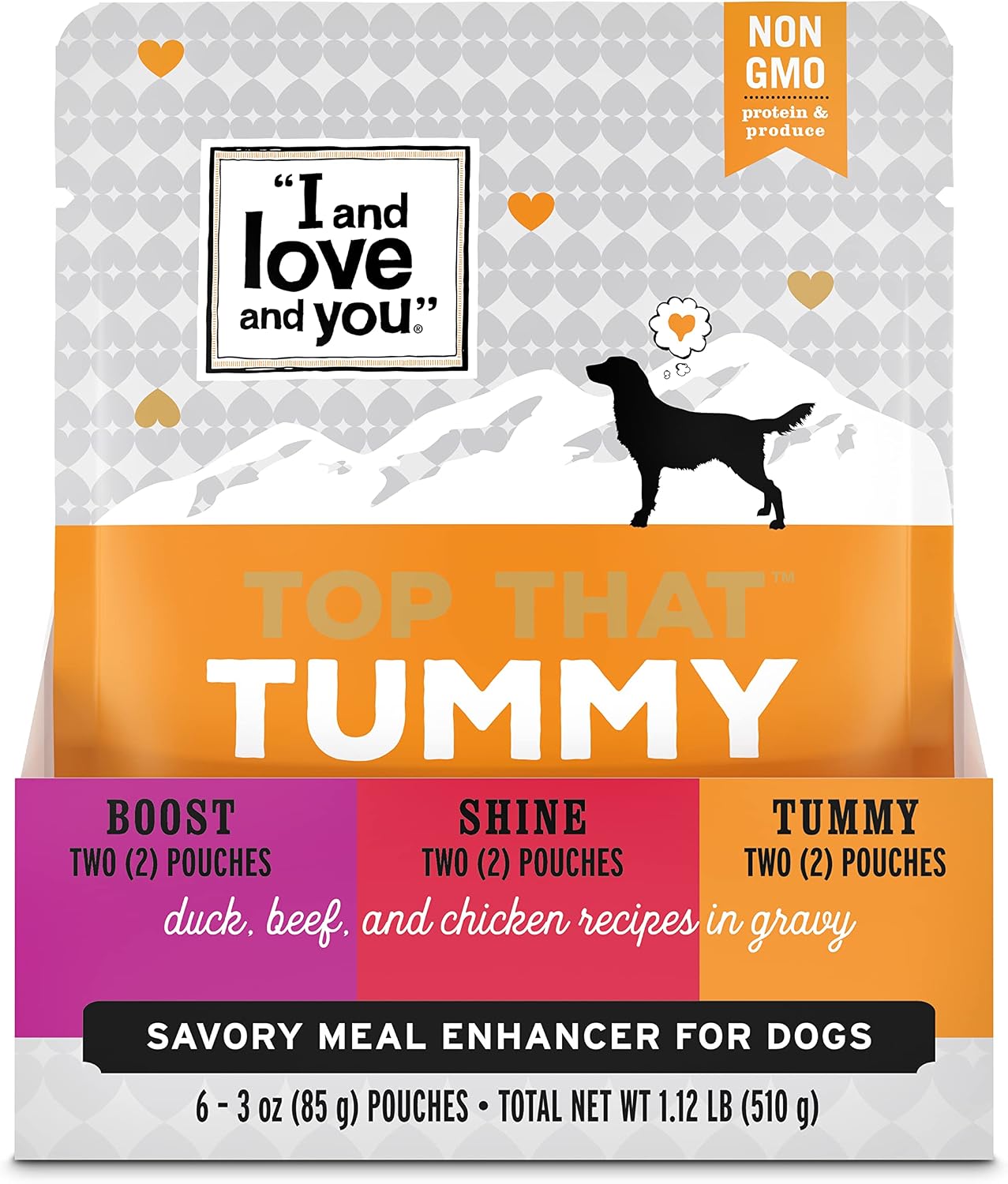 "I and love and you" Top That Shine Wet Dog Food Pouch, Beef Recipe In Gravy, 3 oz (Pack of 12) - Image 13
