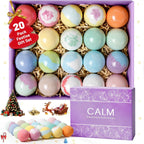 CalmNFiz bath bombs gift set front view in presentation box