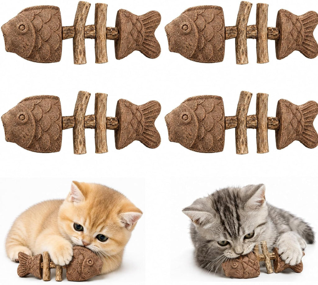 Catnip and Silvervine Chew, Natural Fishbone Chew Toy for Cats, Fishbone-Shaped Cat Dental Toy for Chewing, Licking, Pawing, Boredom Relief & Enrichment for Cats (2 PCS, Mixed Flavor) - Image 12