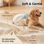 FLAdorepet elegant white pet outfit on a dog containing hair shedding indoors