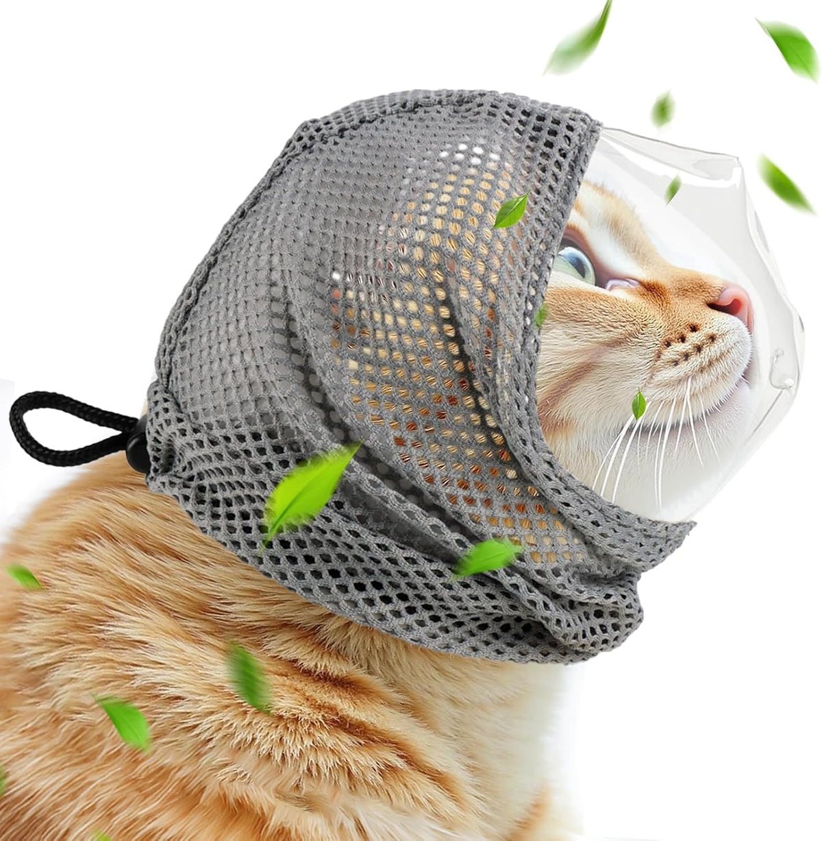 Parawo adjustable cat muzzle front view transparent TPU visor