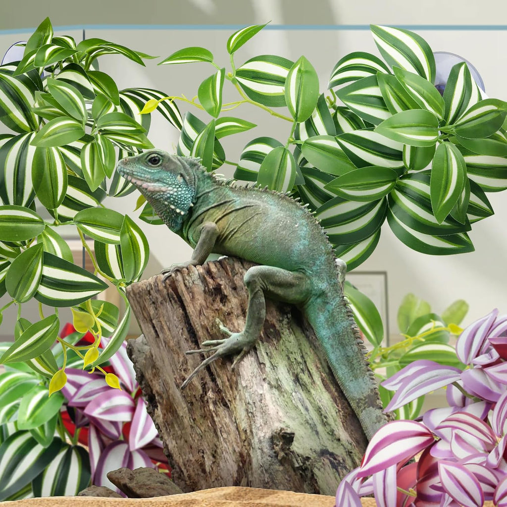 Quozuo fake plant vines for gecko and lizard enclosures