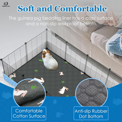 Modeslab washable pee pad inside a small animal wire cage