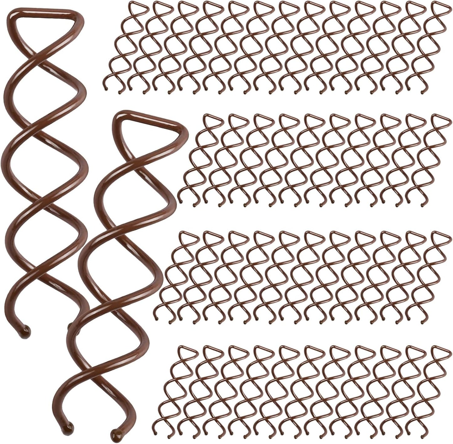 Fandamei spiral hair pins brown fifty count front packaging view