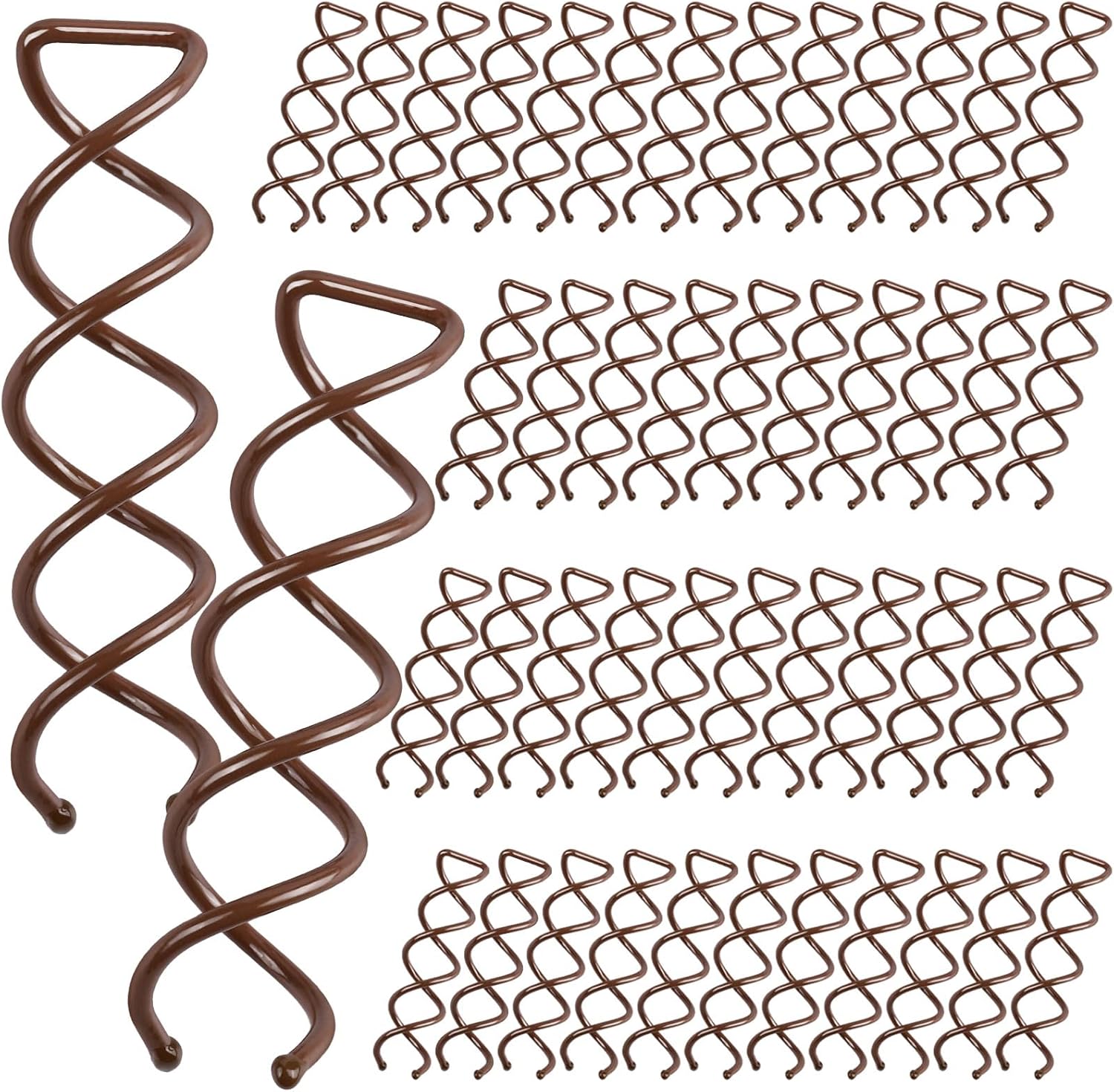 Fandamei spiral hair pins brown fifty count front packaging view