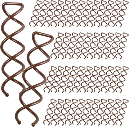 Fandamei spiral hair pins brown fifty count front packaging view
