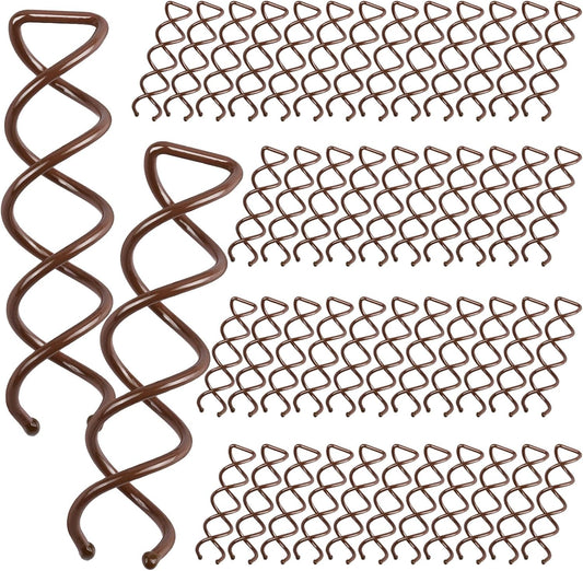 Fandamei spiral hair pins brown fifty count front packaging view