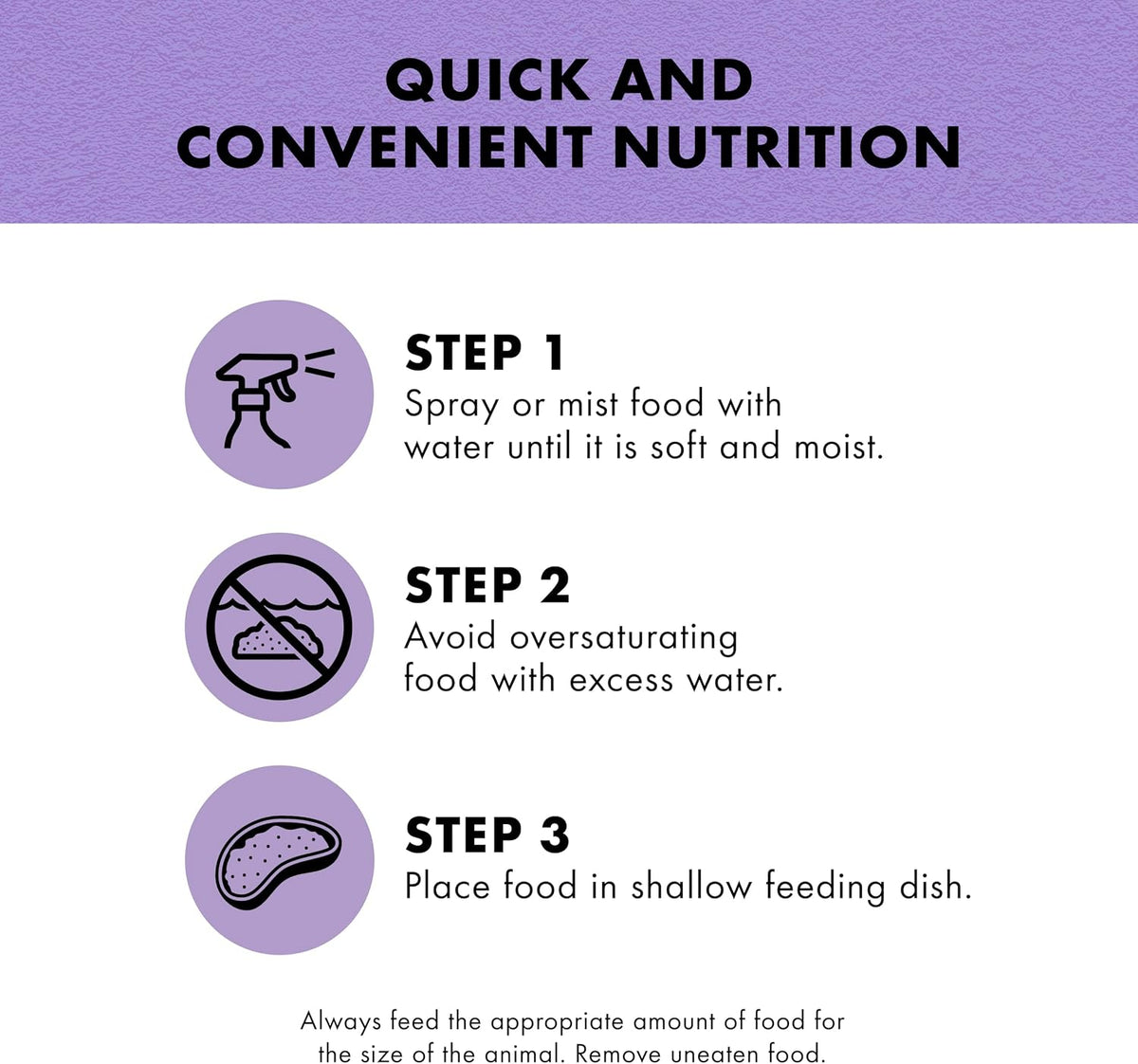 Zilla reptile food mix bag back view instructions