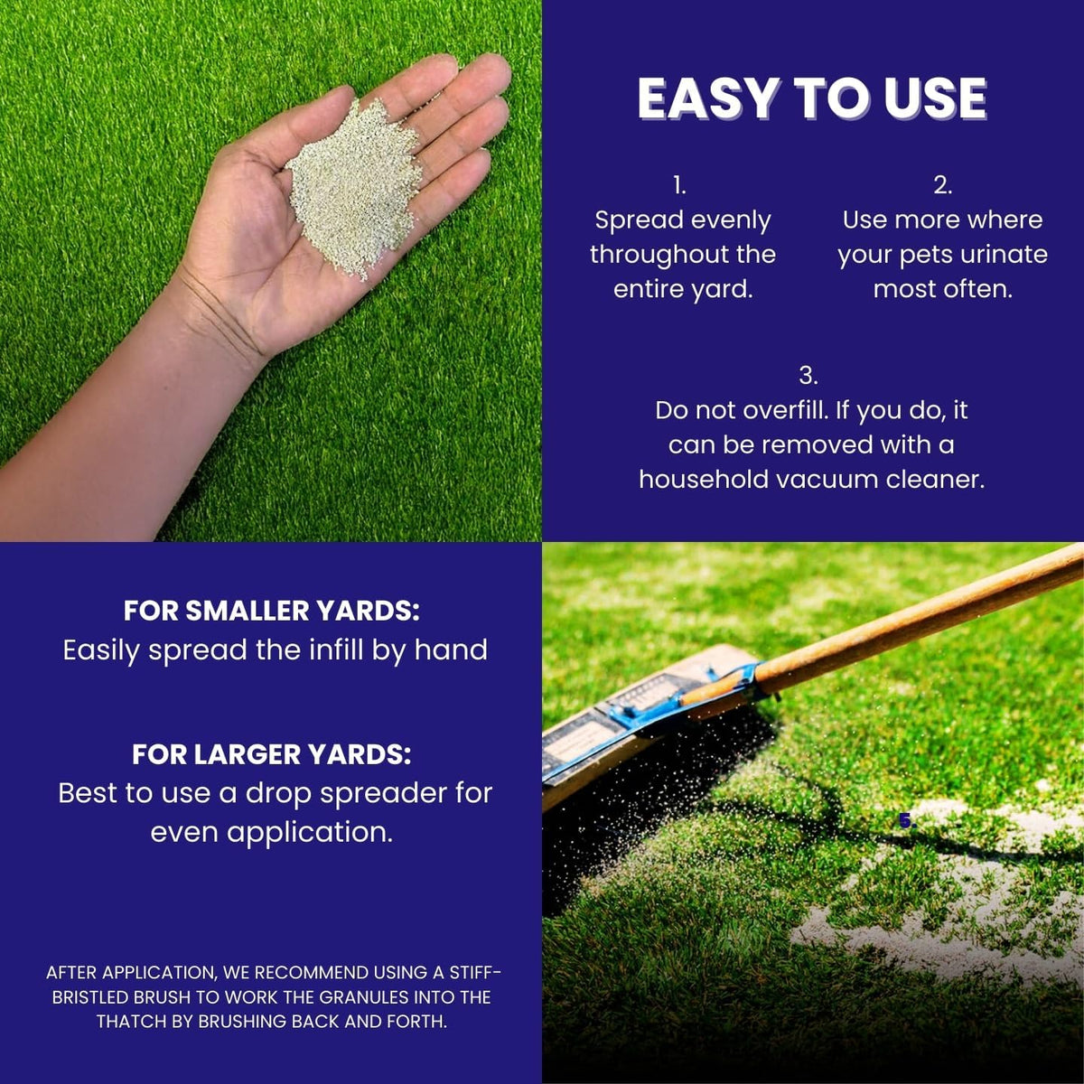 BioFill turf infill sponge action demonstration graphic for ammonia and moisture absorption
