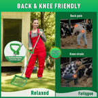 Adjustable long handle mechanism on heavy duty farm animal scooper