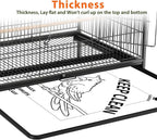Pack of 50 disposable cage liners showing dimensions